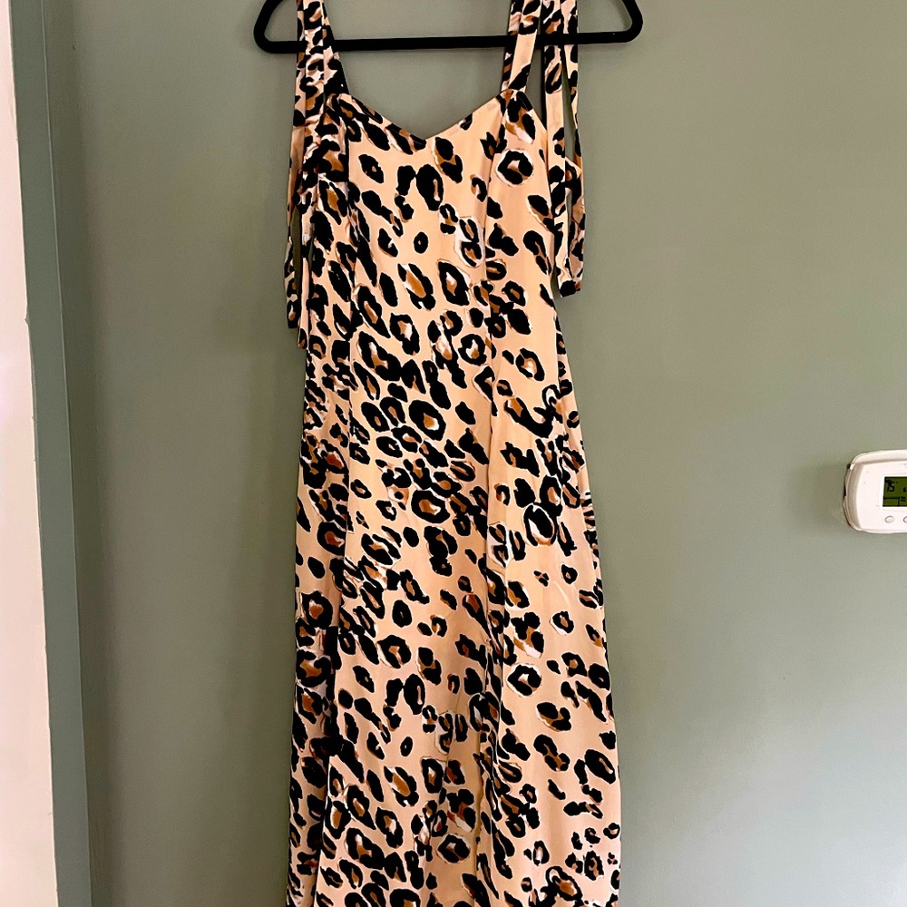 Leopard Midi Slip Dress